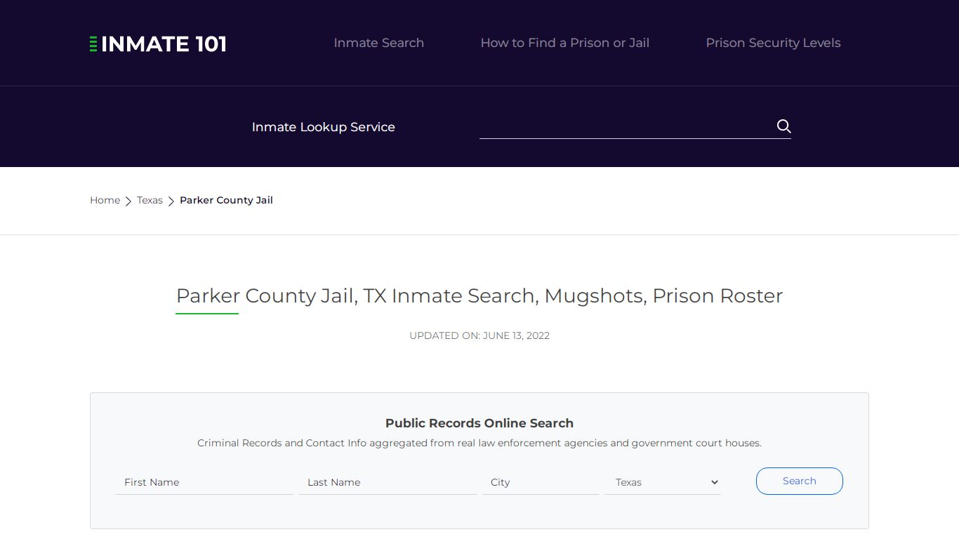 Parker County Jail, TX Inmate Search, Mugshots, Prison ...